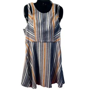 NWT| BCBGeneration Blue Stripe Multicolor Maxi Dress| Size: 10